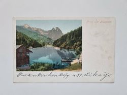 Vykort Gruss vom Rissersee Riessersee 1901