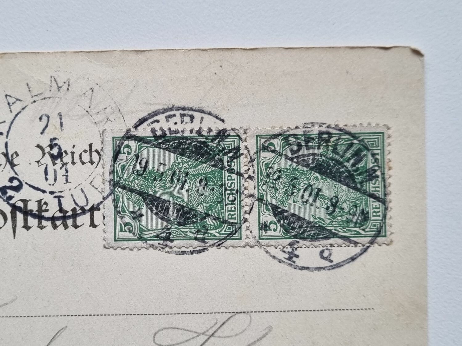 Vykort Gruss gus Birkenwerder 1901