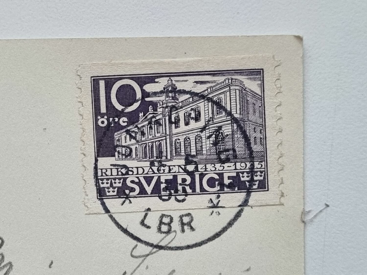 Vykort Gränna. Ribbagården. Matsalen 1935