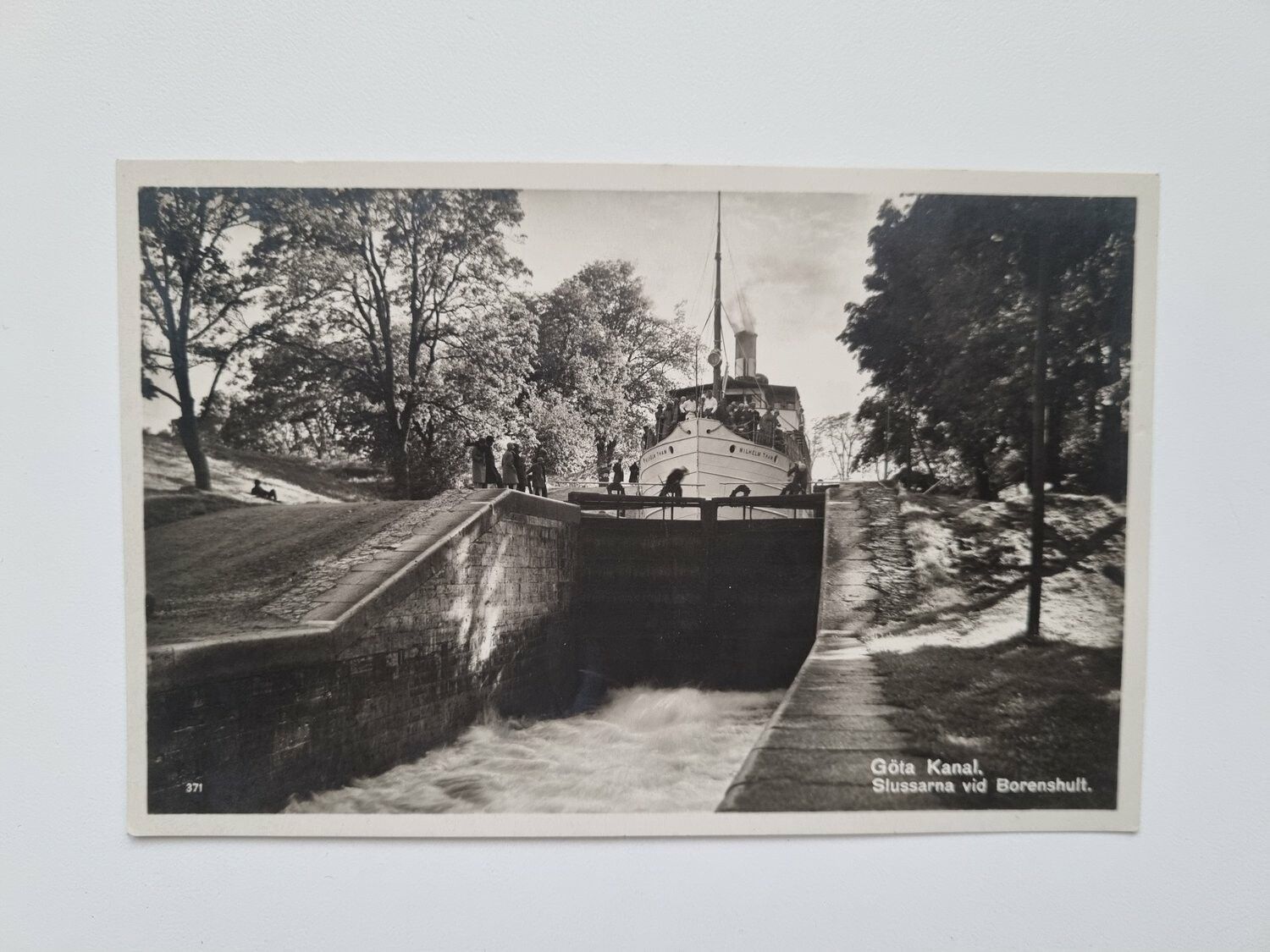 Vykort Göta Kanal, Slussarna vid Borenshult