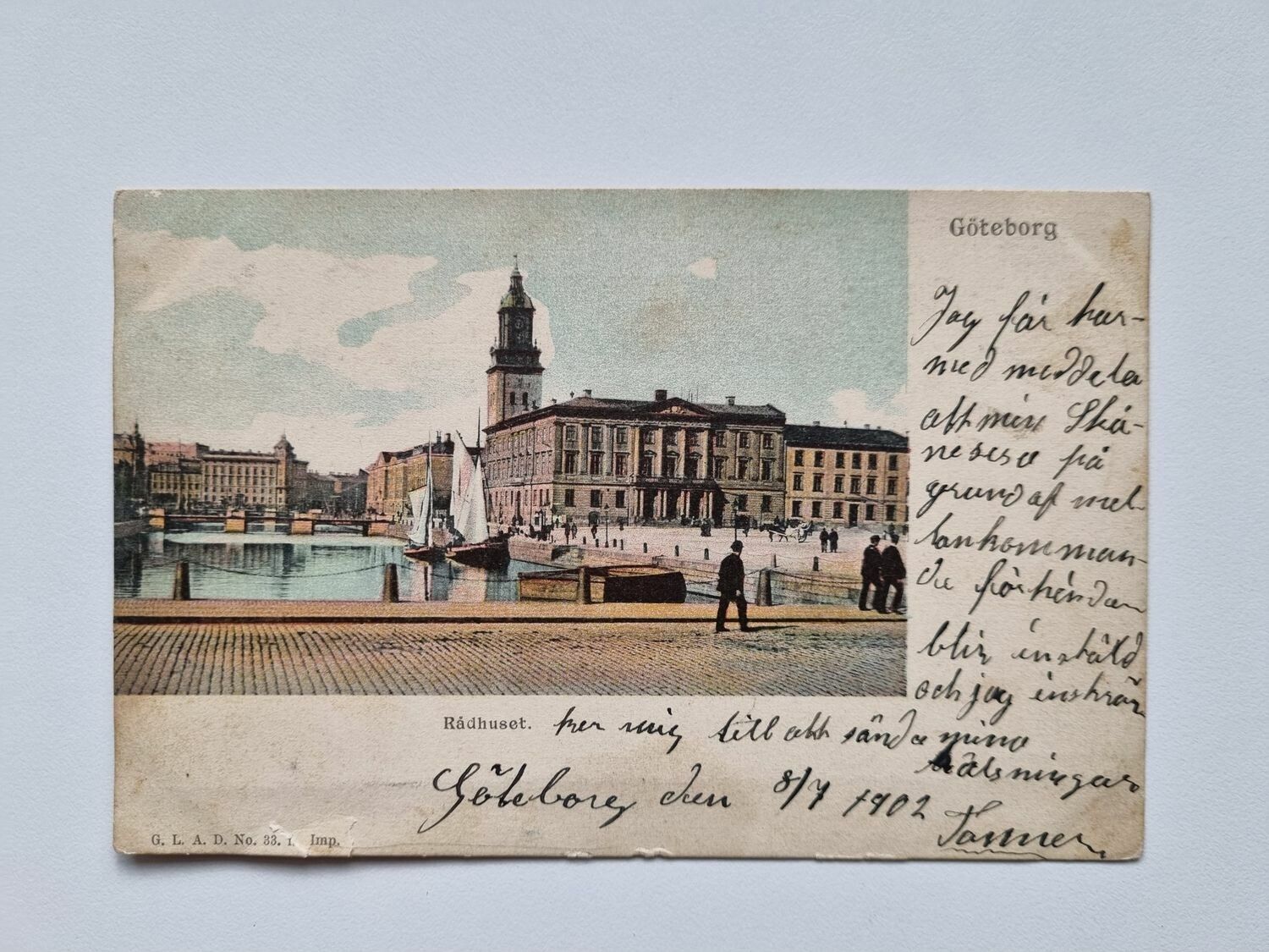 Vykort Göteborg Rådhuset, 1902