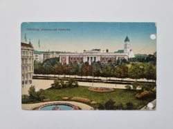 Vykort Göteborg, Högskolan och Vasakyrkan, 1918