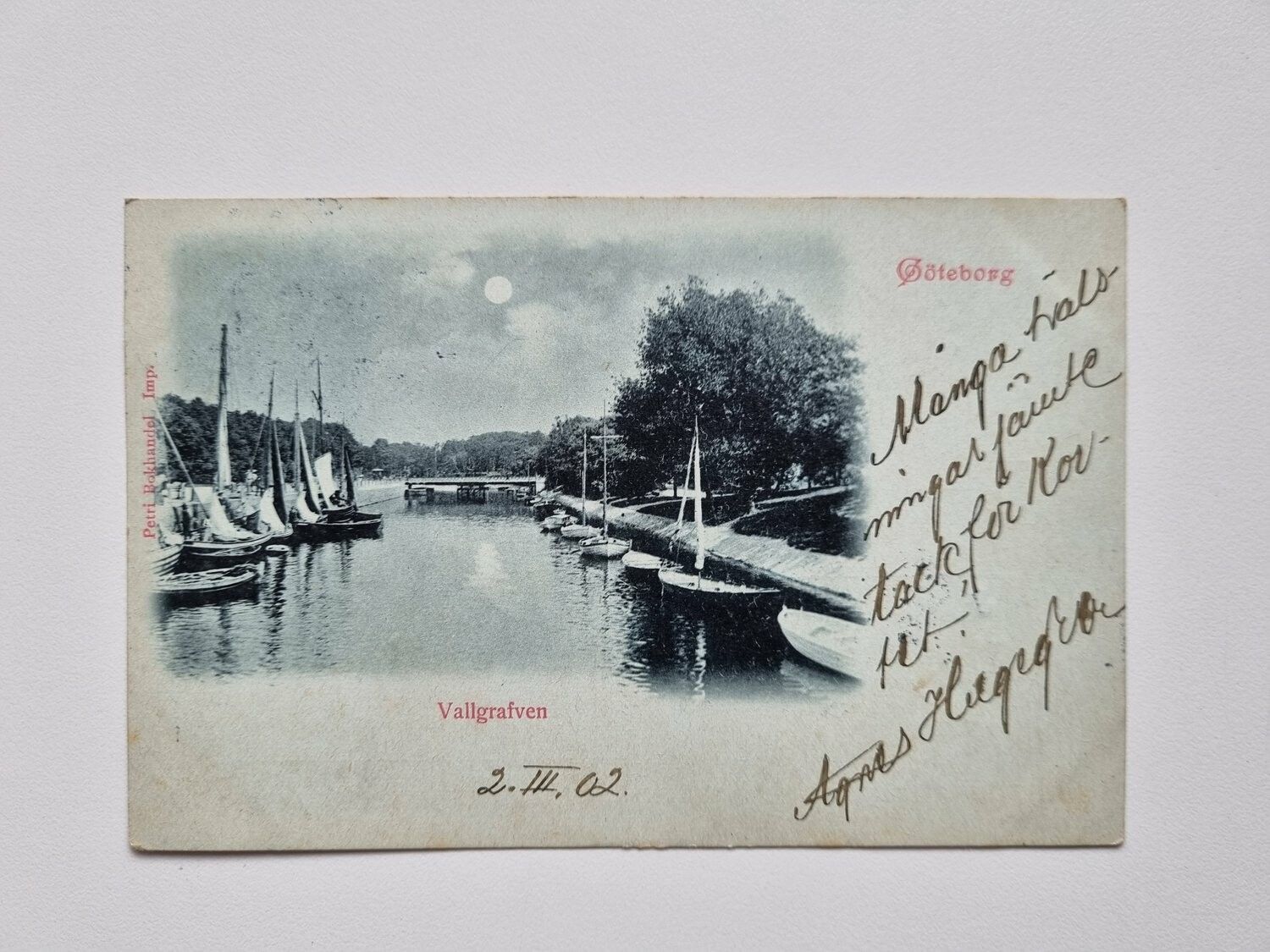 Vykort Göteborg Vallgrafven 1902