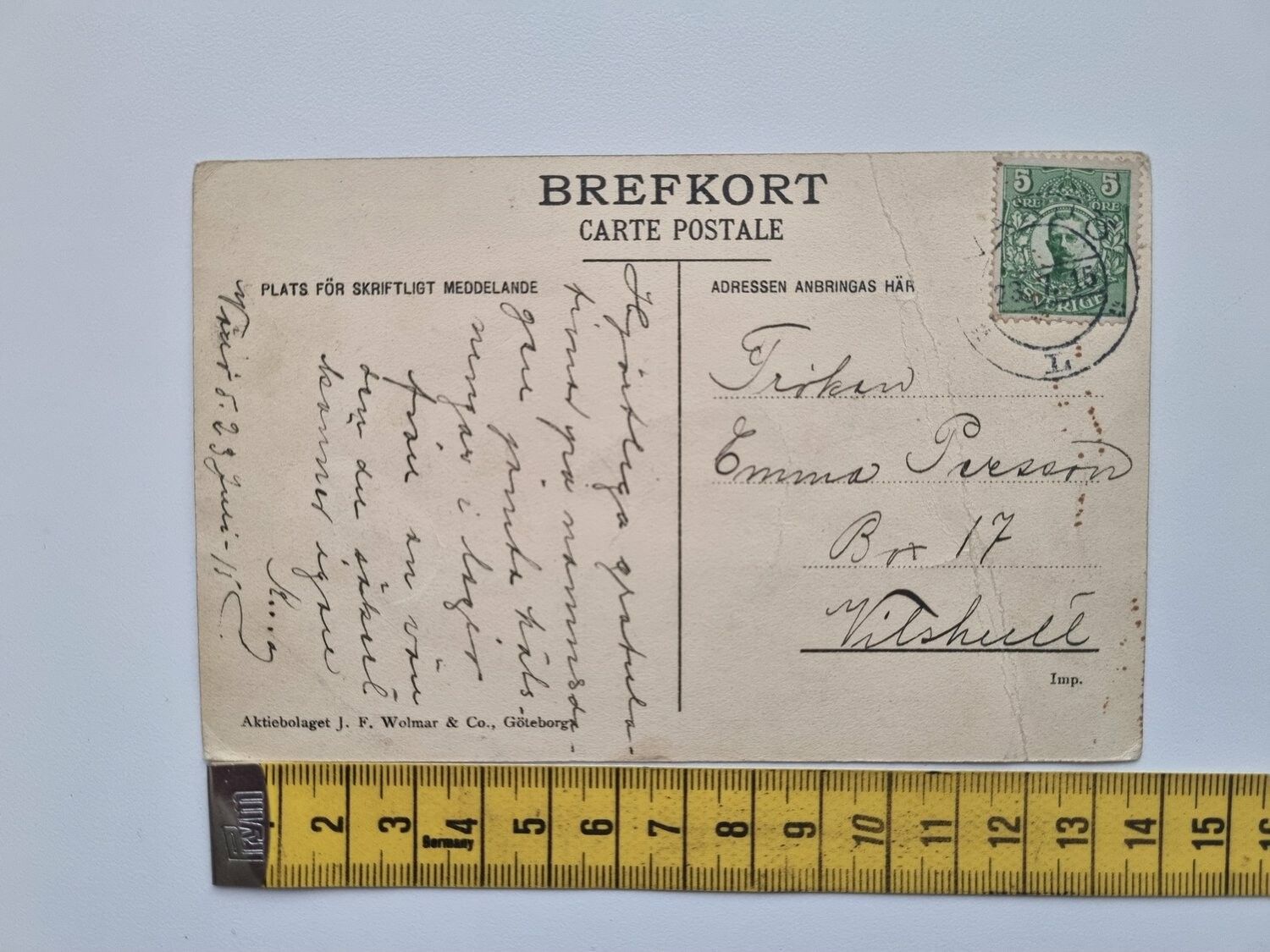 Vykort Göteborg, Hjorthagen Slottskogen 1915