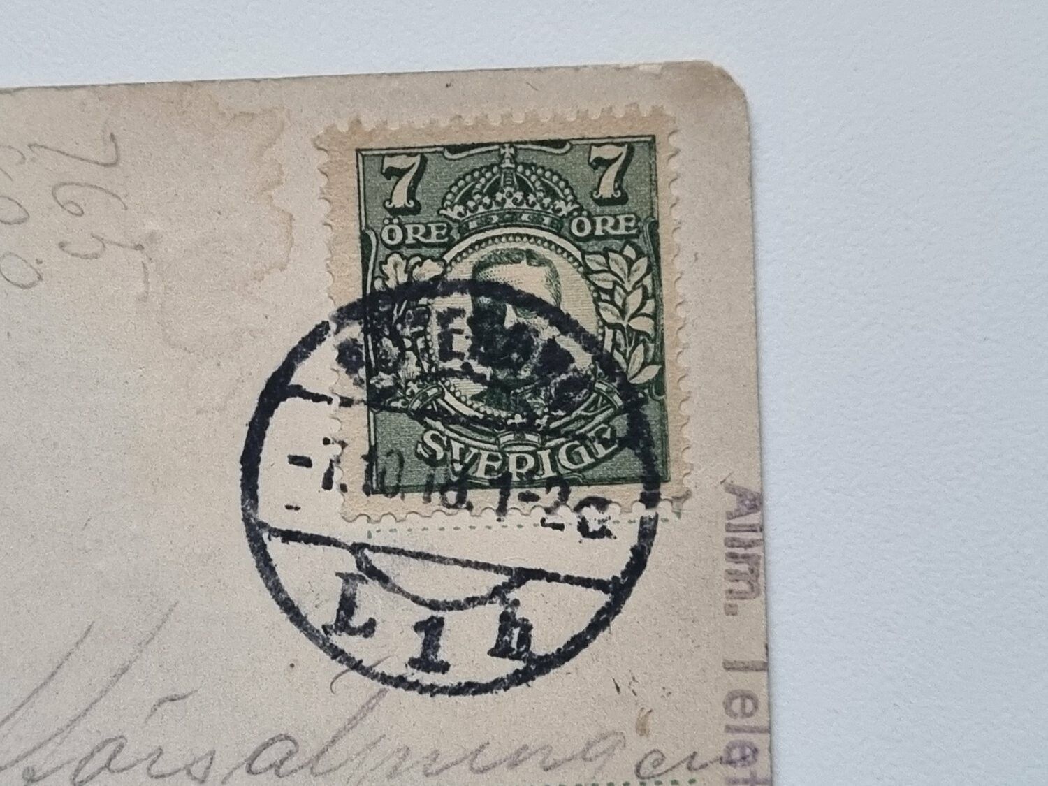Vykort Göteborg, Högskolan och Vasakyrkan, 1918