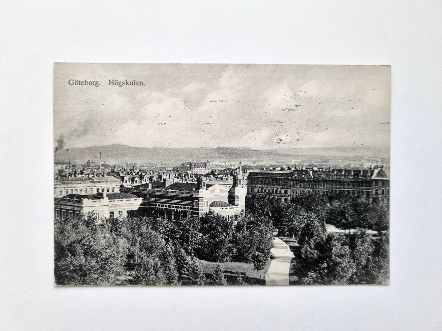 Vykort Göteborg. Högskolan, 1913