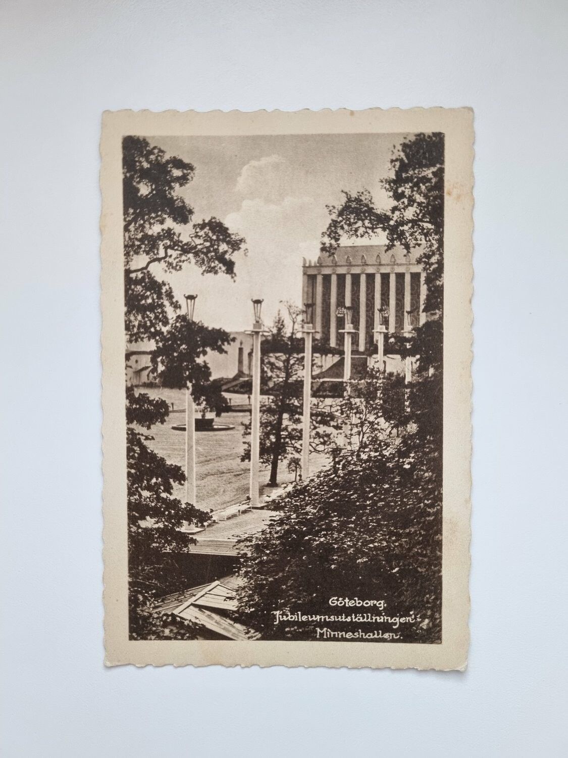 Vykort Göteborg. Jubileumsutställningen Minneshallen