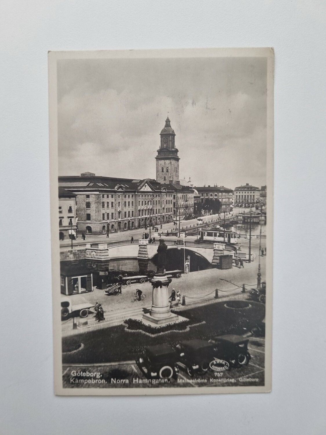 Vykort Göteborg. Kämpebron. Norra Hamngatan