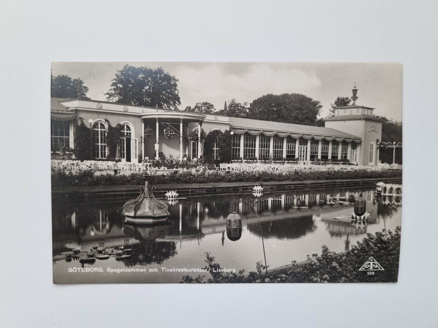 Vykort GÖTEBORG. Spegeldammen och Tivolirestauranten, Liseberg, 1933