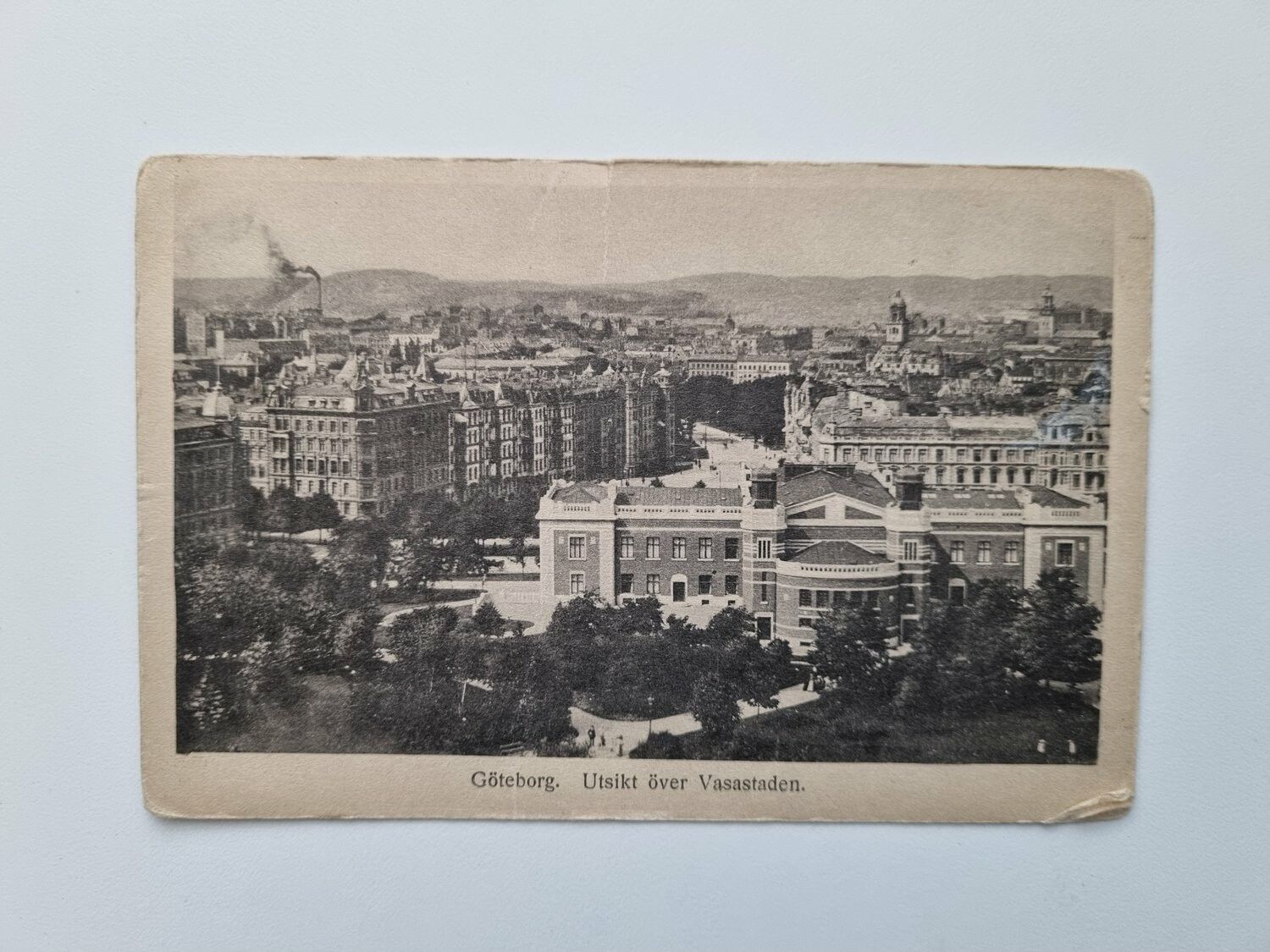 Vykort Göteborg. Utsikt över Vasastaden, 1917