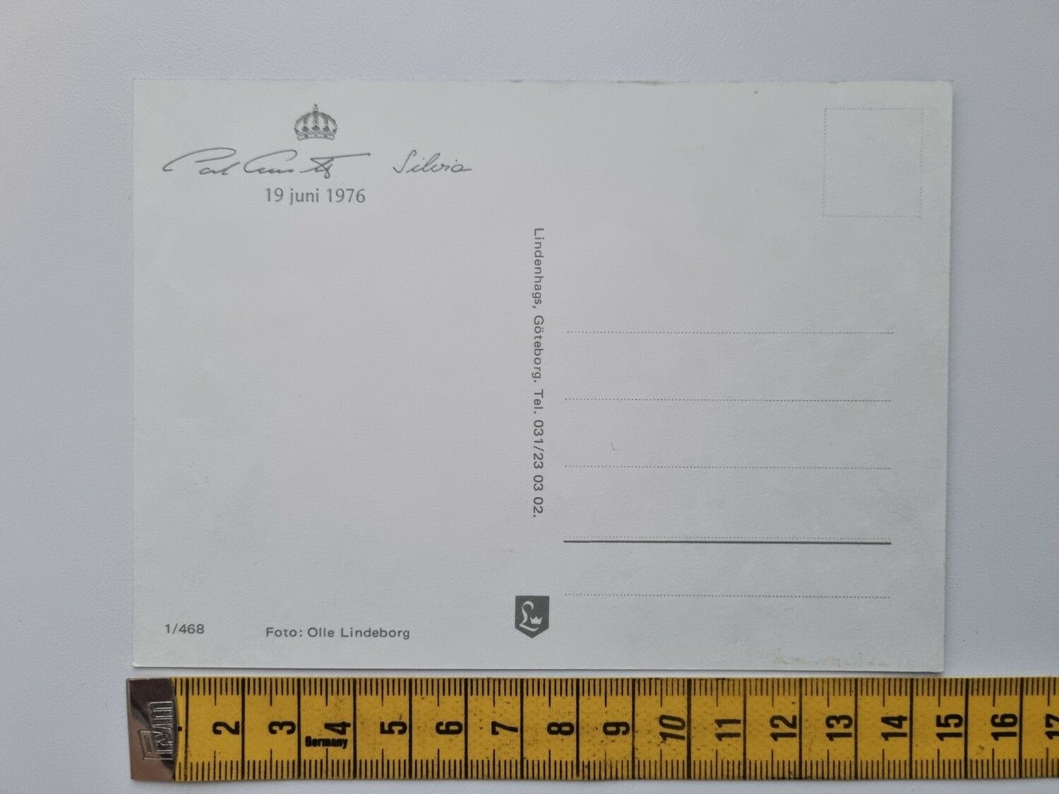 Vykort H.M. Konung CARL XVI GUSTAF och H.M. Drottning SILVIA.