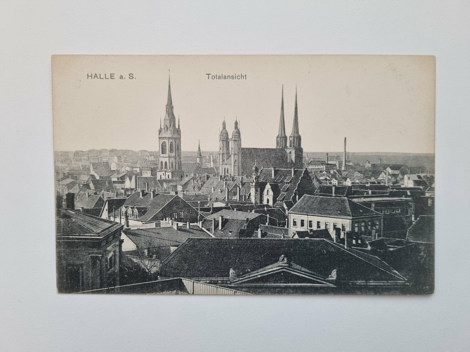 Vykort HALLE a. S. Totalansicht, 1911