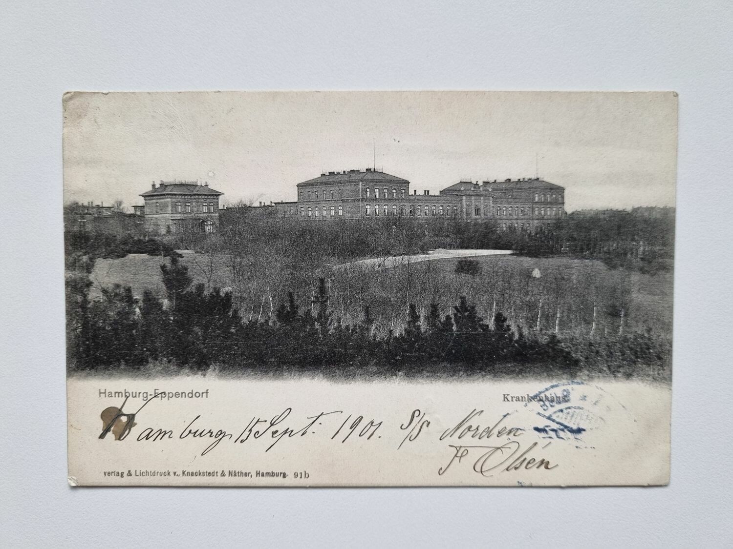Vykort Hamburg-Eppendorf 1901