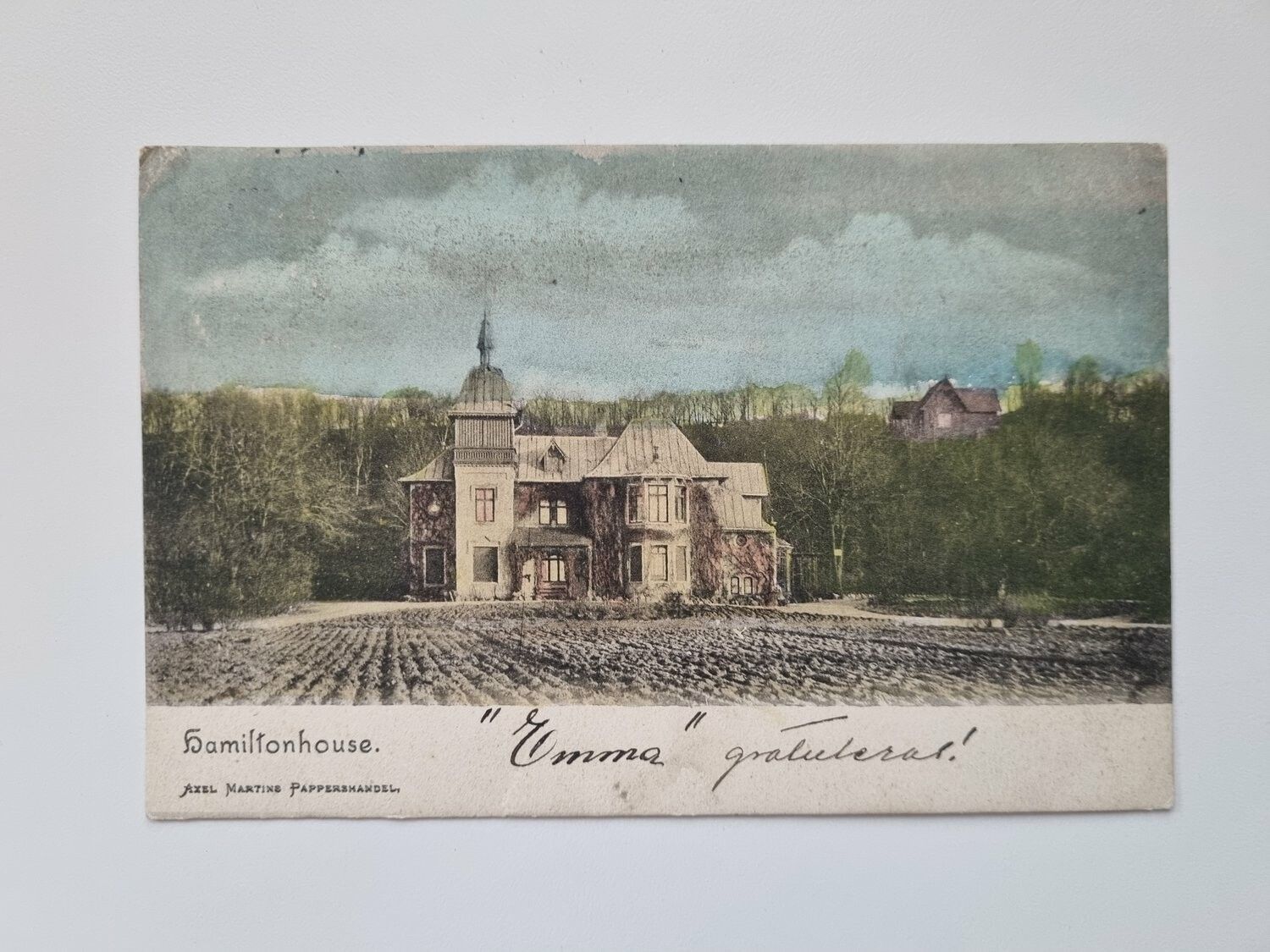 Vykort Hamiltonhouse / hamiltonhuset 1903?