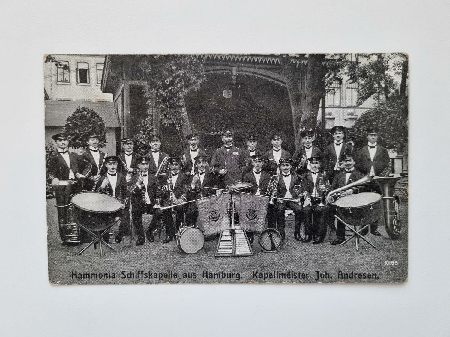 Vykort Hammonia Schiffskapelle aus Hamburg. Kapellmeister. Joh. Andresen