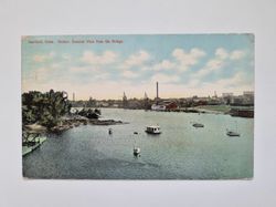 Vykort Hartford, Cona. Harbor. General View from the Bridge 1910