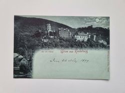 Vykort Heidelberg Palace, 1899