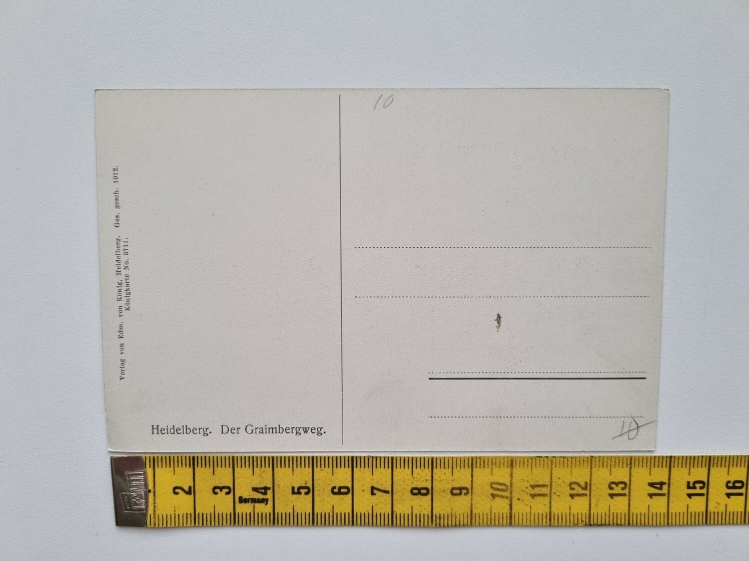 Vykort Heidelberg. Der Graimbergweg