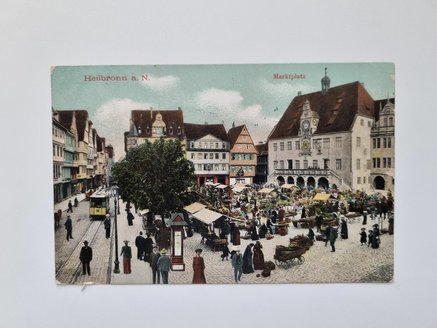 Vykort Heilbronn a. N. Marktplatz, 1906