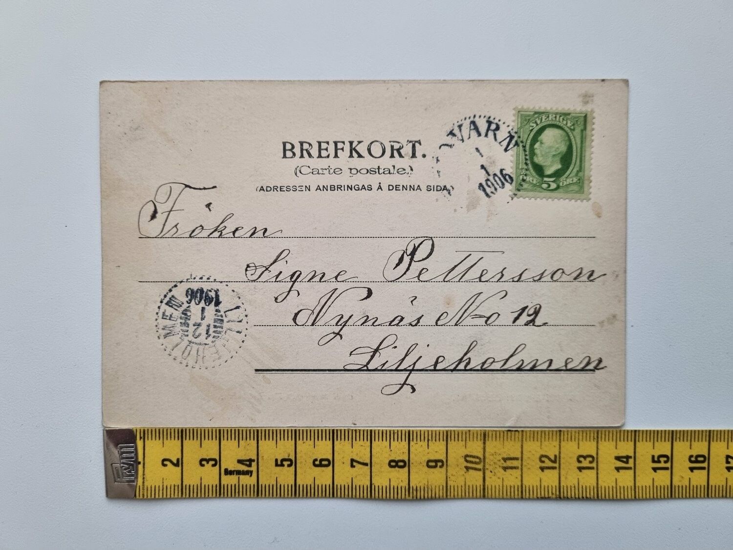 Vykort Helgebodafors Framnäs, 1906