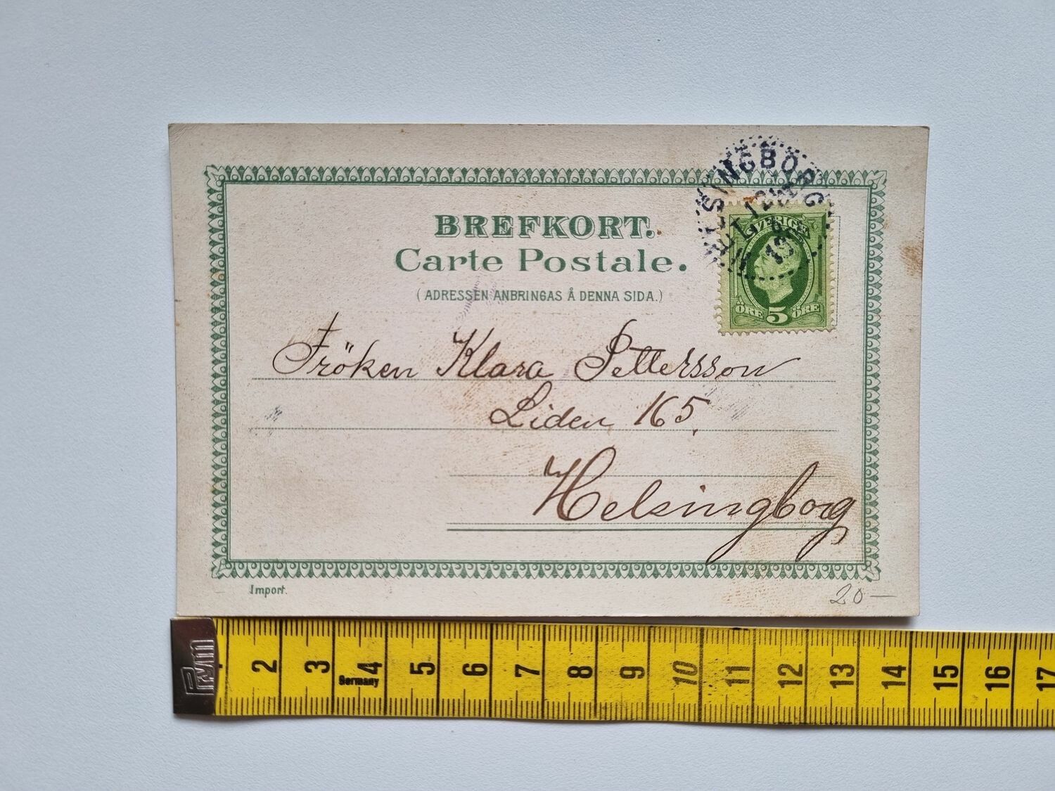 Vykort Helsingborg hamnen år 1904