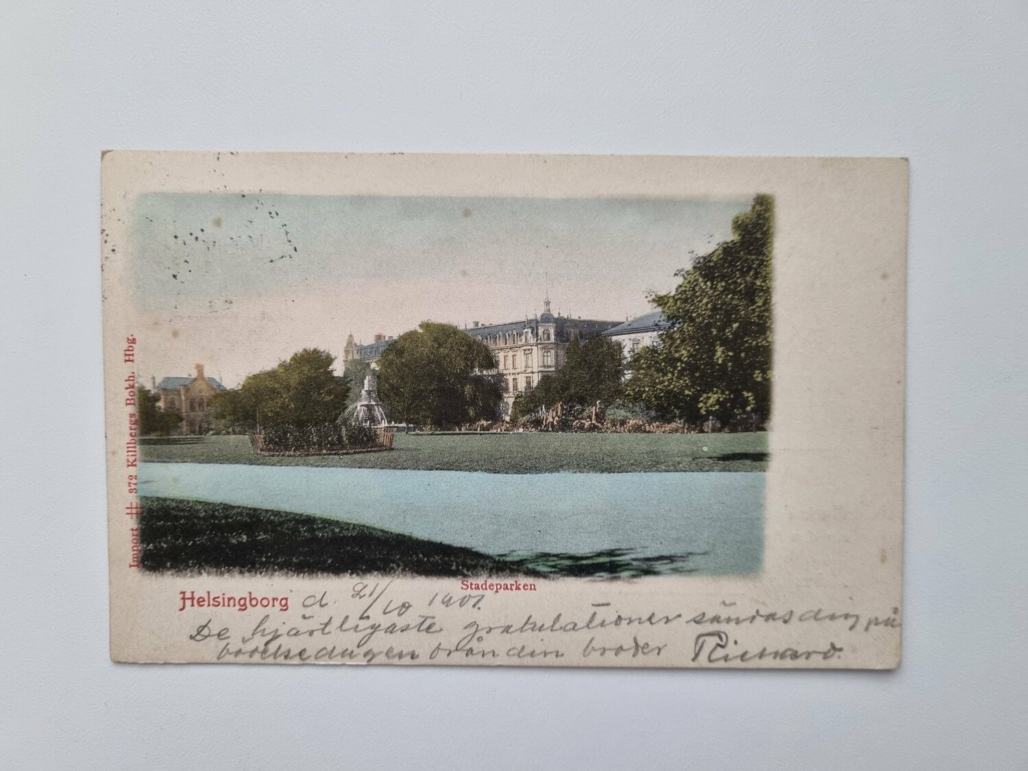 Vykort Helsingborg Stadsparken 1901