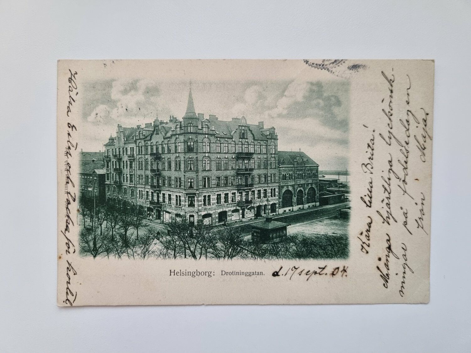 Vykort HELSINGBORG. Drottninggatan 1904