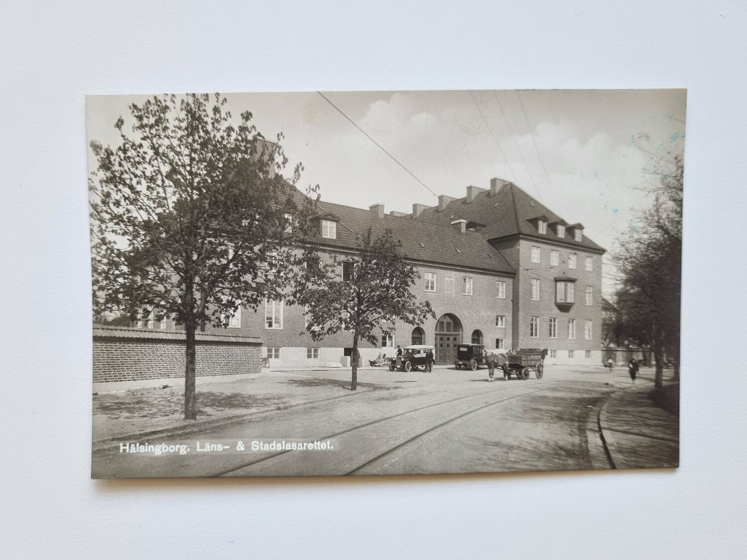 Vykort Helsingborg. Läns- & Stadslasarettet, 1947