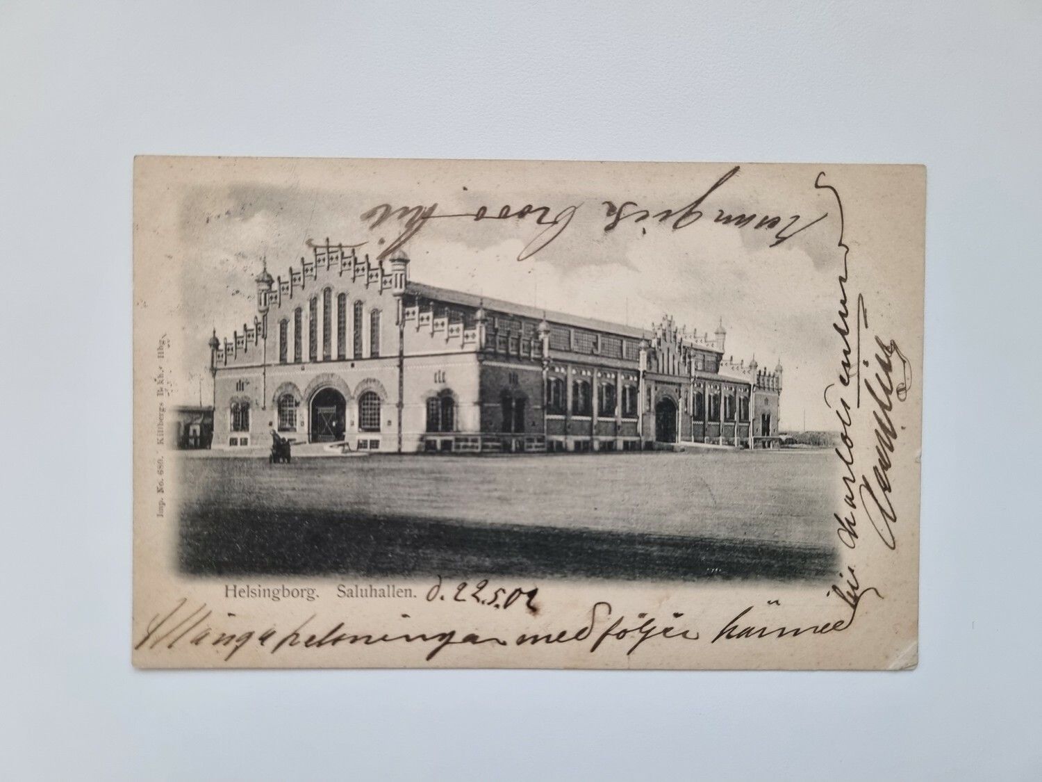 Vykort HELSINGBORG. Saluhallen 1902