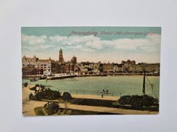 Vykort Helsingborg. Utsikt från Hamnpaviljongen, 1908