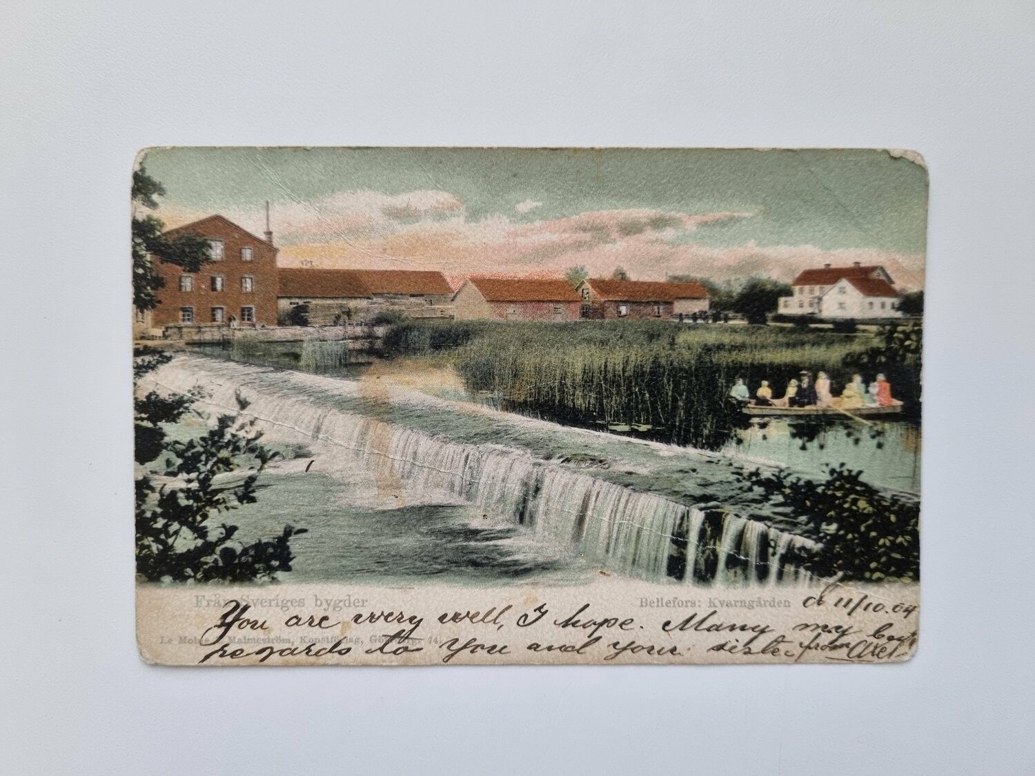 Vykort Hällefors Kvarngården 1904