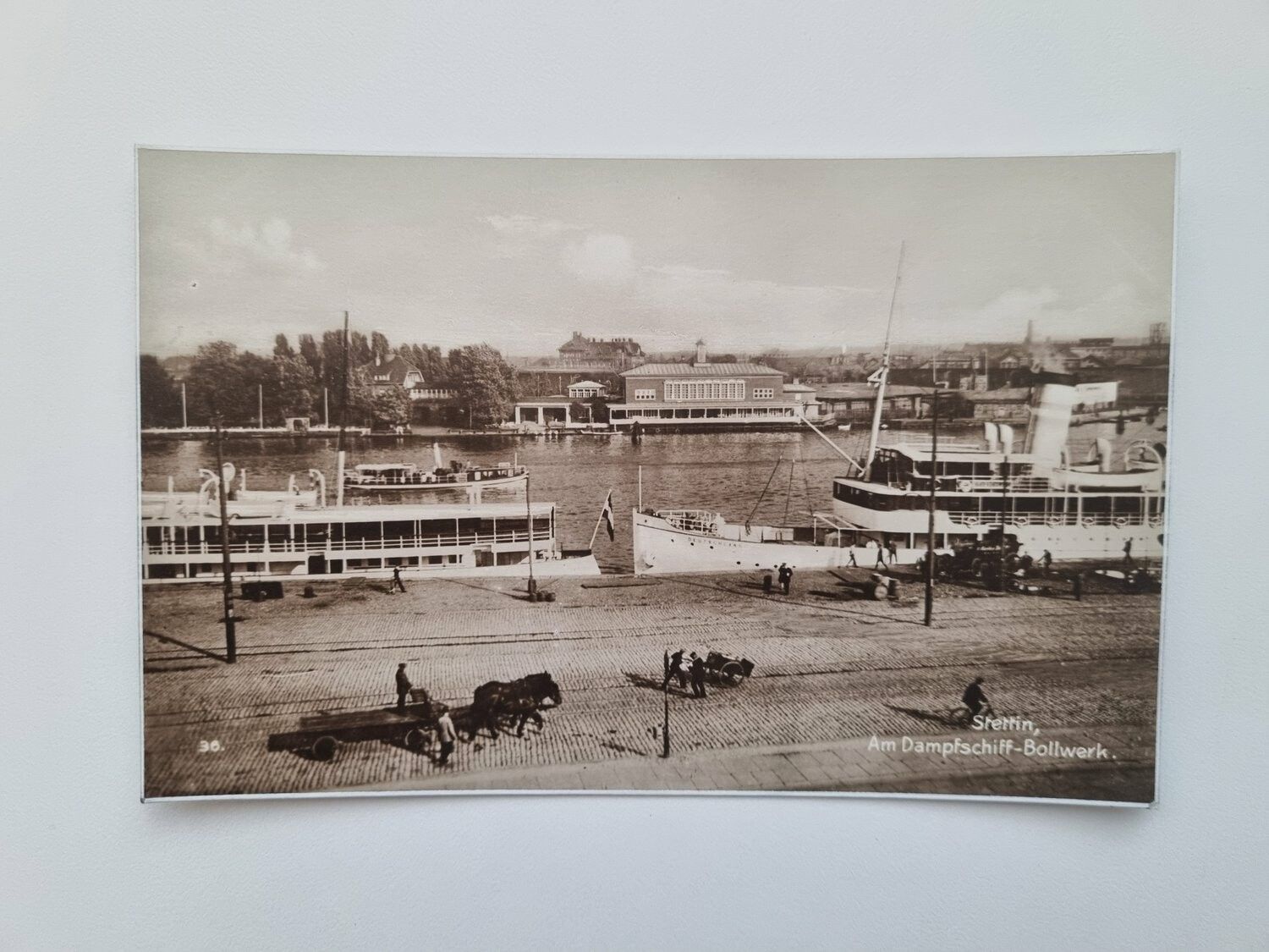 Vykort Stettin, Am Dampfschiff-Bollwerk