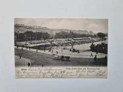 Vykort Wien Franz Josefs-Quai mit Stefaniebrücke, 1901