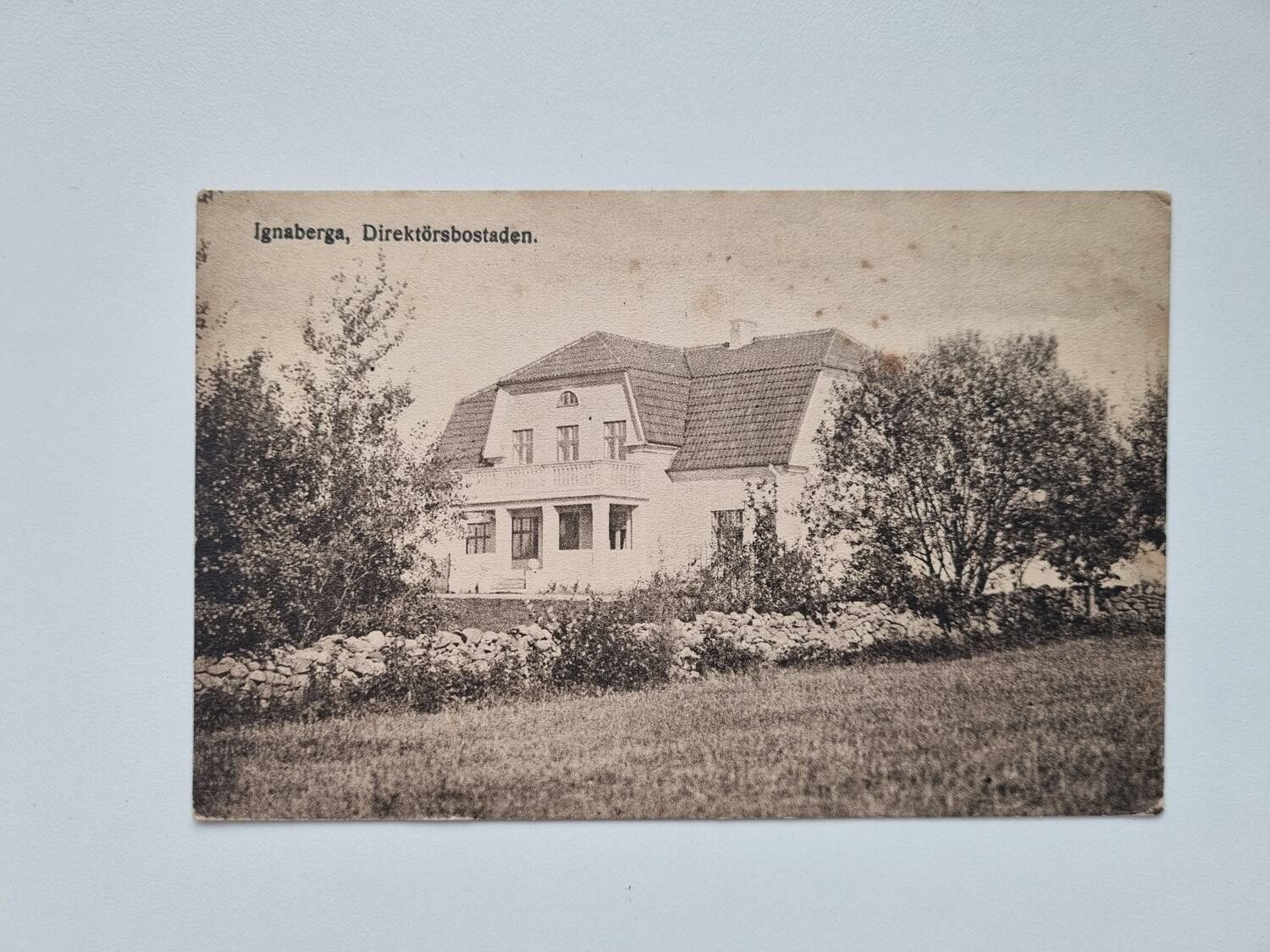Vykort Ignaberga, Direktörsbostaden.