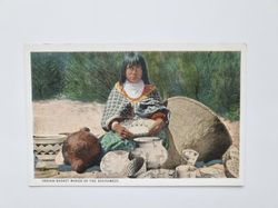 Vykort INDIAN BASKET MAKER OF THE SOUTHWEST.