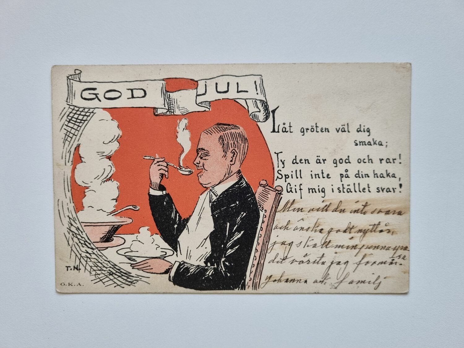 Vykort Julkort,  Tage Nilsson (TN) år 1913