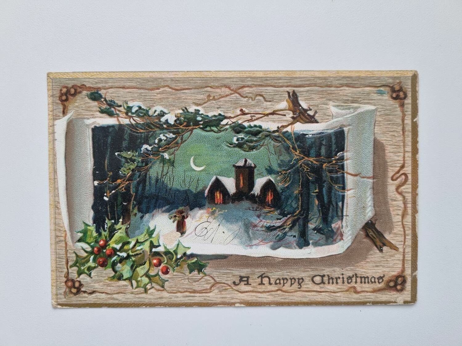 Vykort Julkort, A Happy Christmas 1909