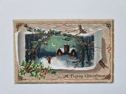 Vykort Julkort, A Happy Christmas 1909