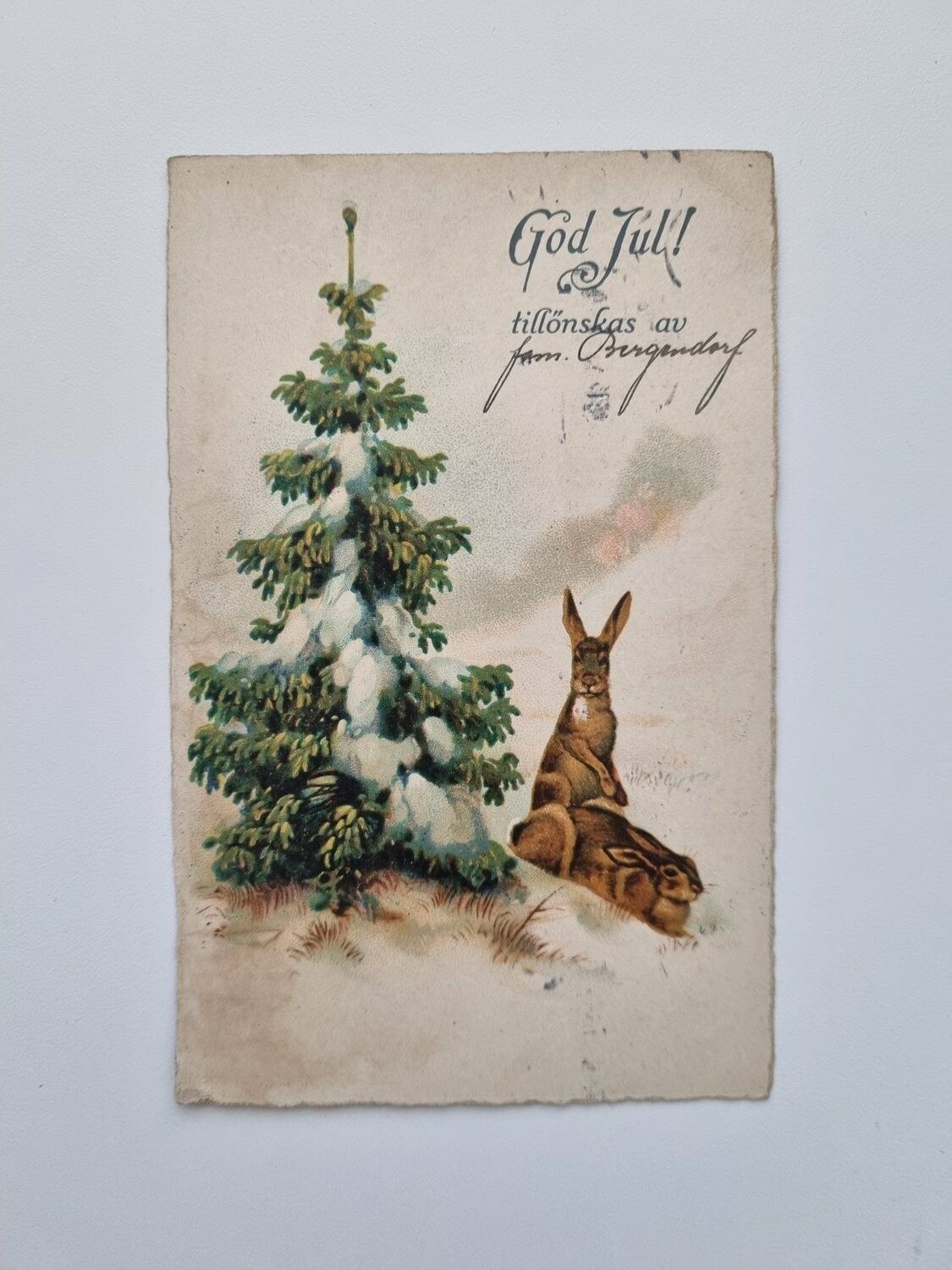 Vykort Julkort, God Jul, 1930