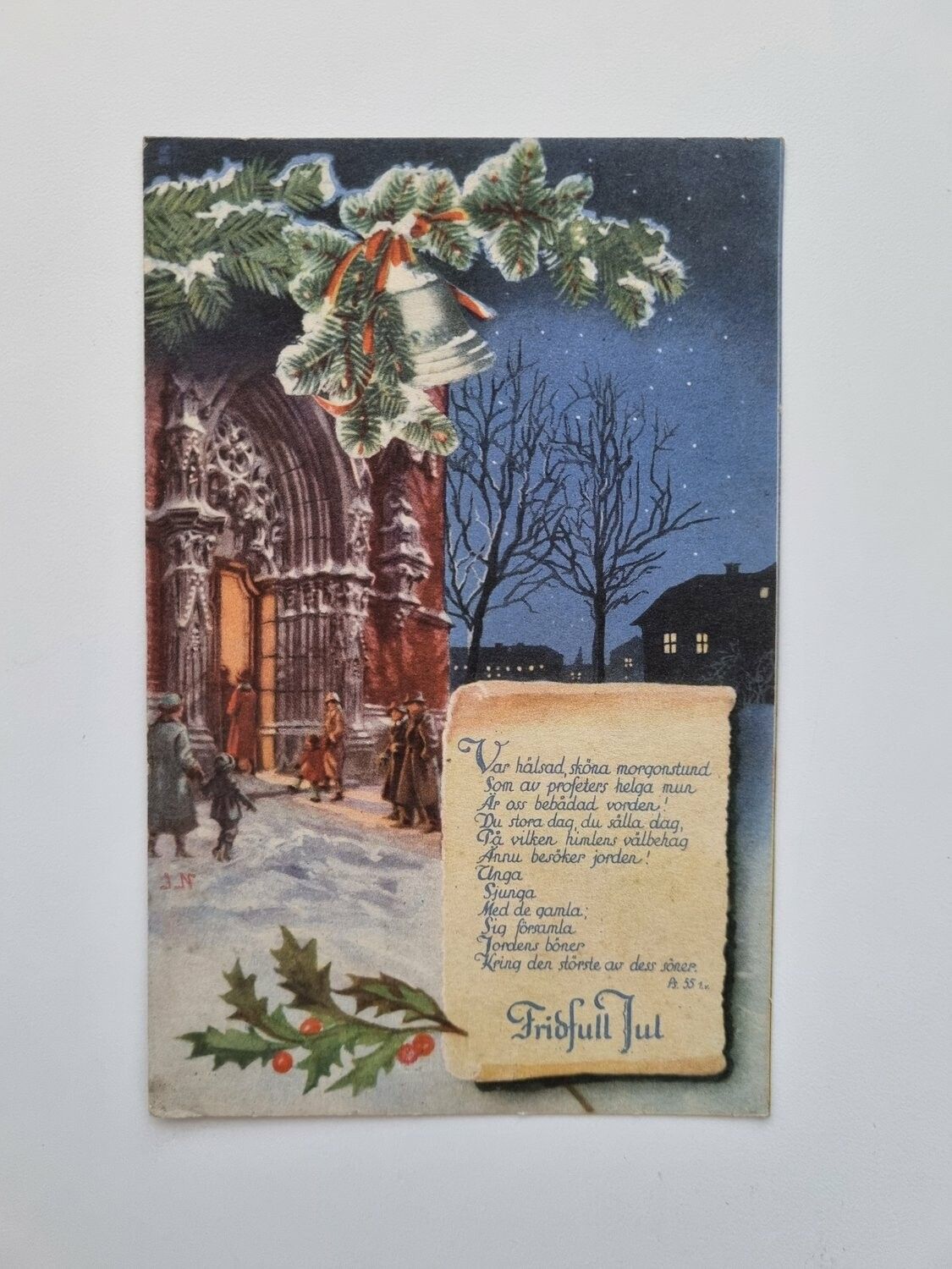 Vykort Julkort, Jenny Nyström 1944