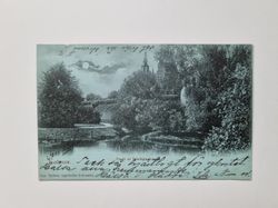 Vykort Kalmar Parti af Stadsparken, 1901