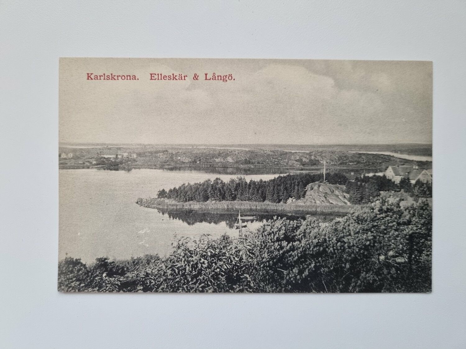 Vykort Karlskrona. Elleskär & Långö