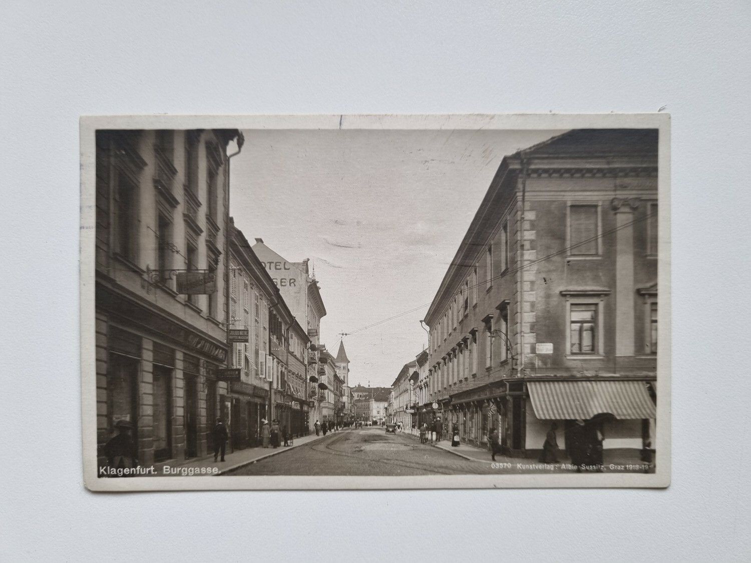 Vykort Klagenfurt. Burggasse