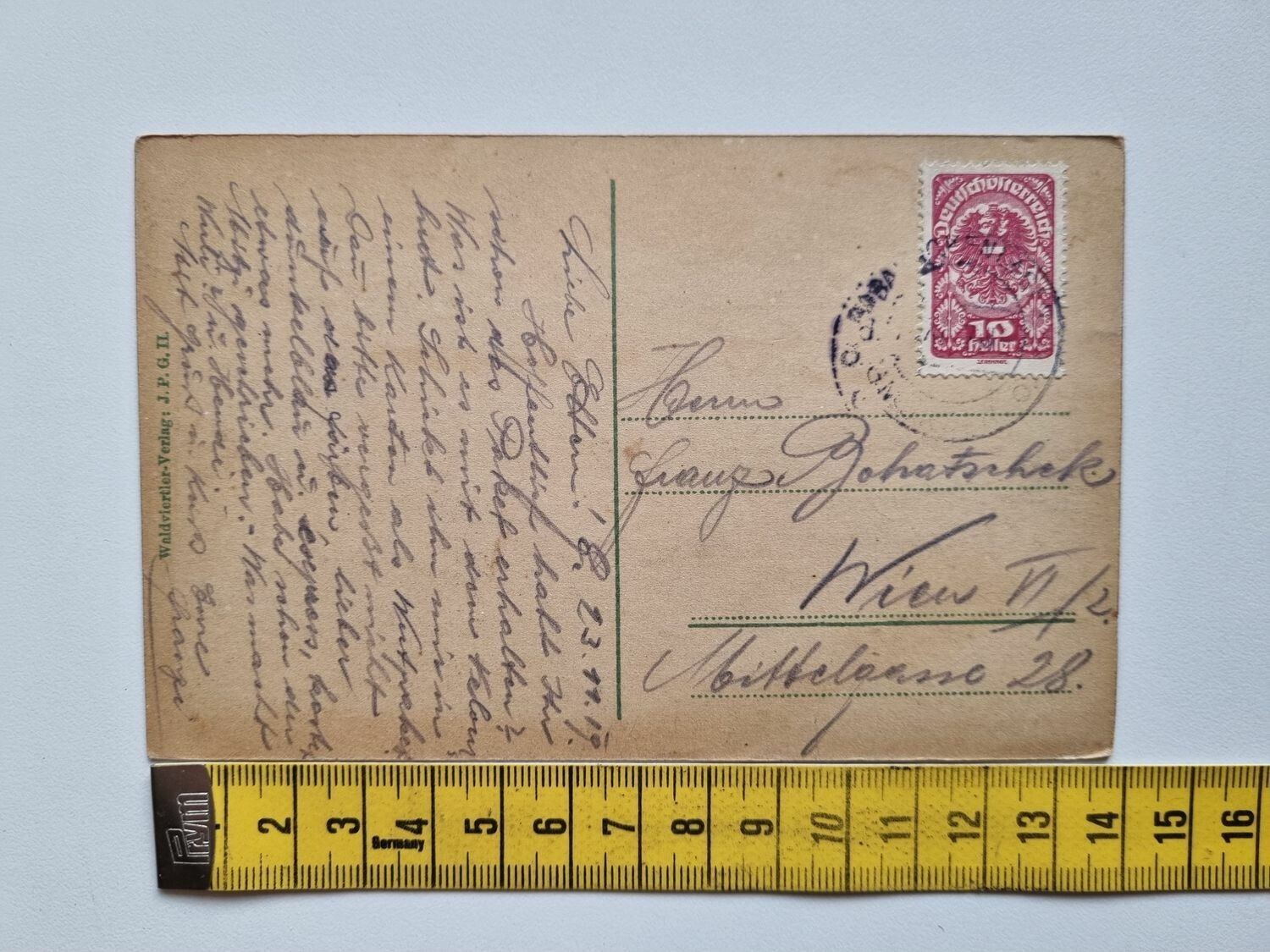 Vykort Knaben. Volks- u. Bürgerschule, Gmünd, N.Ce