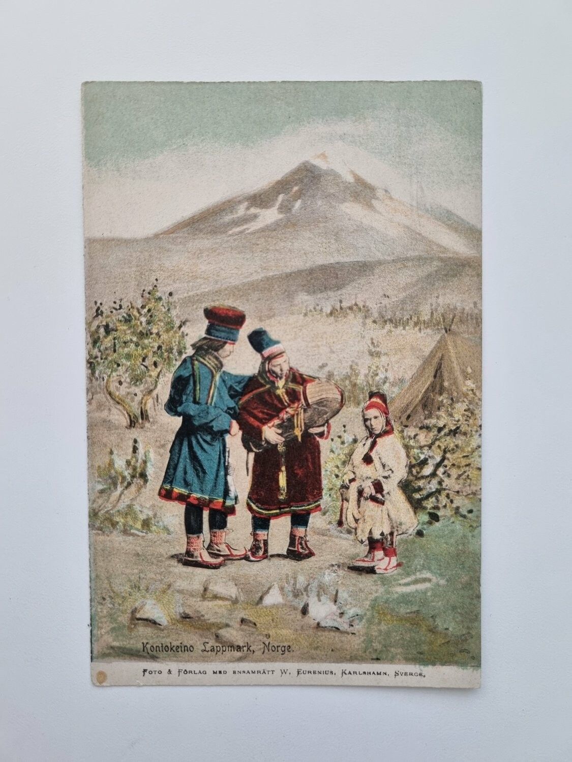 Vykort Samer, Kontokeino Lappmark, Norge