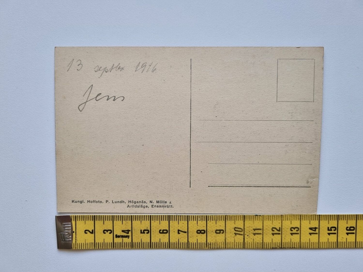 Vykort Kullen. Vägen till nedre Fyren, 1916