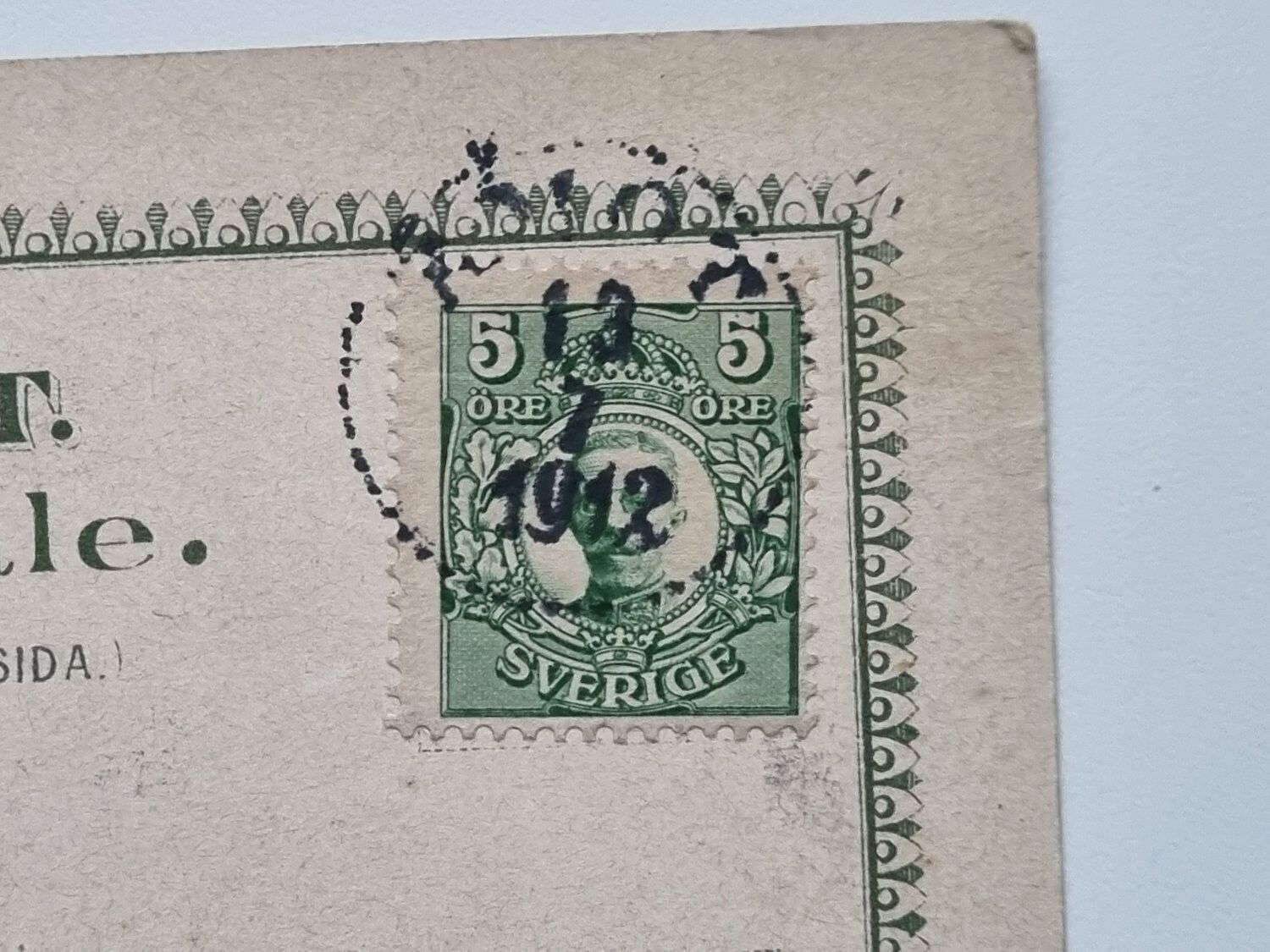 Vykort Kvarn i Roslagen, 1912