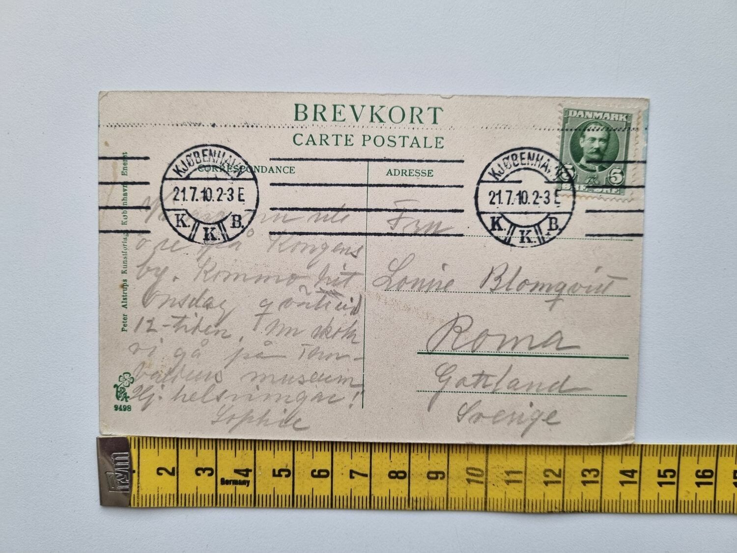 Vykort KØBENHAVN Café Nationale, 1910
