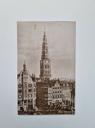 Vykort Københavns Amagertorv med Nicolai Taarn