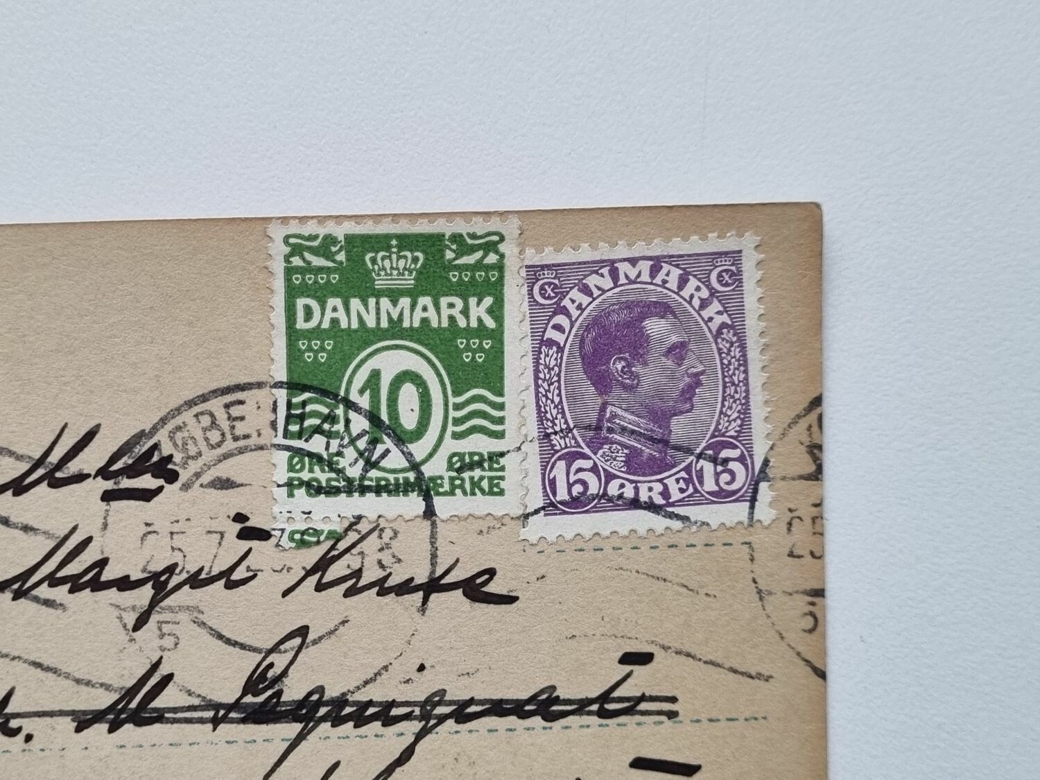 Vykort Københavns Amagertorv med Nicolai Taarn